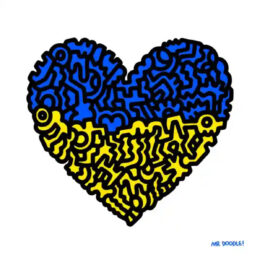 Doodle for Ukraine by Mr. Doodle at Dovehouse Contemporary