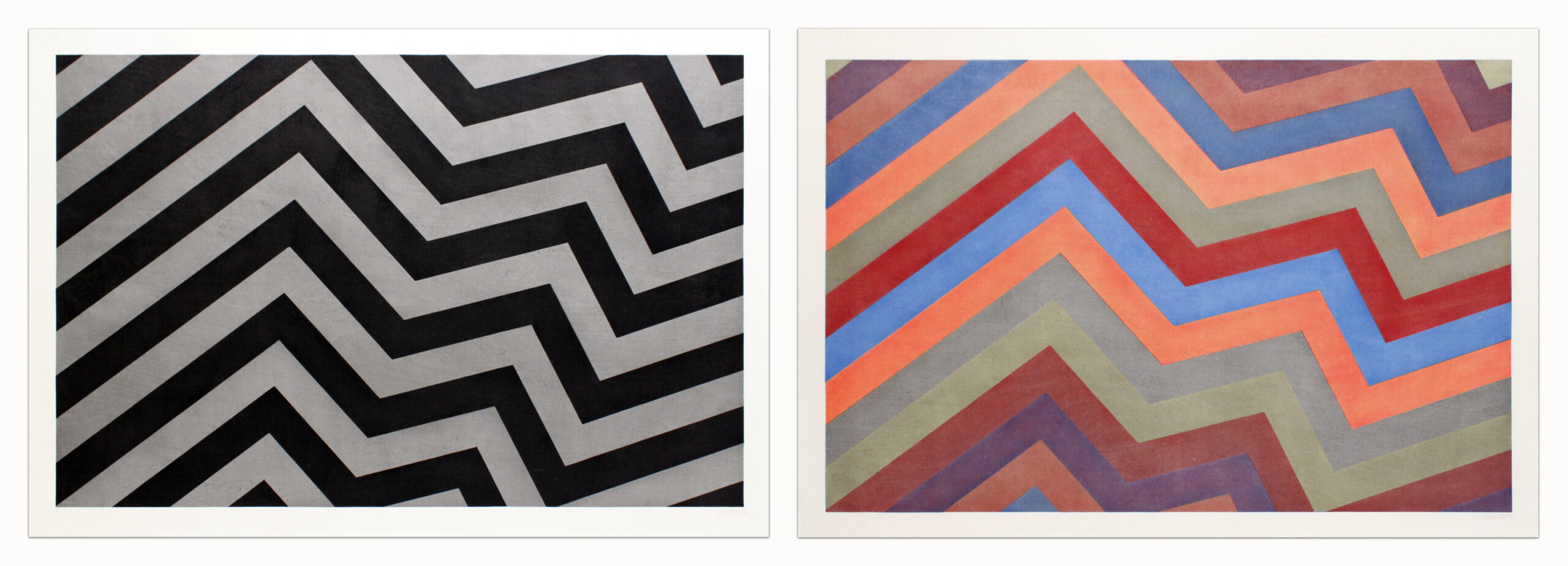 Irregular Bands with Colors Superimposed/Irregular Bands Black and Gray by Sol LeWitt