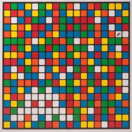 Rubik Albino by Invader at Dovehouse Contemporary