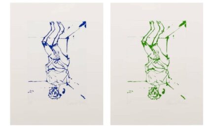 Serpentine – Blue And Green (Set of 2) by Georg Baselitz at Dovehouse Contemporary