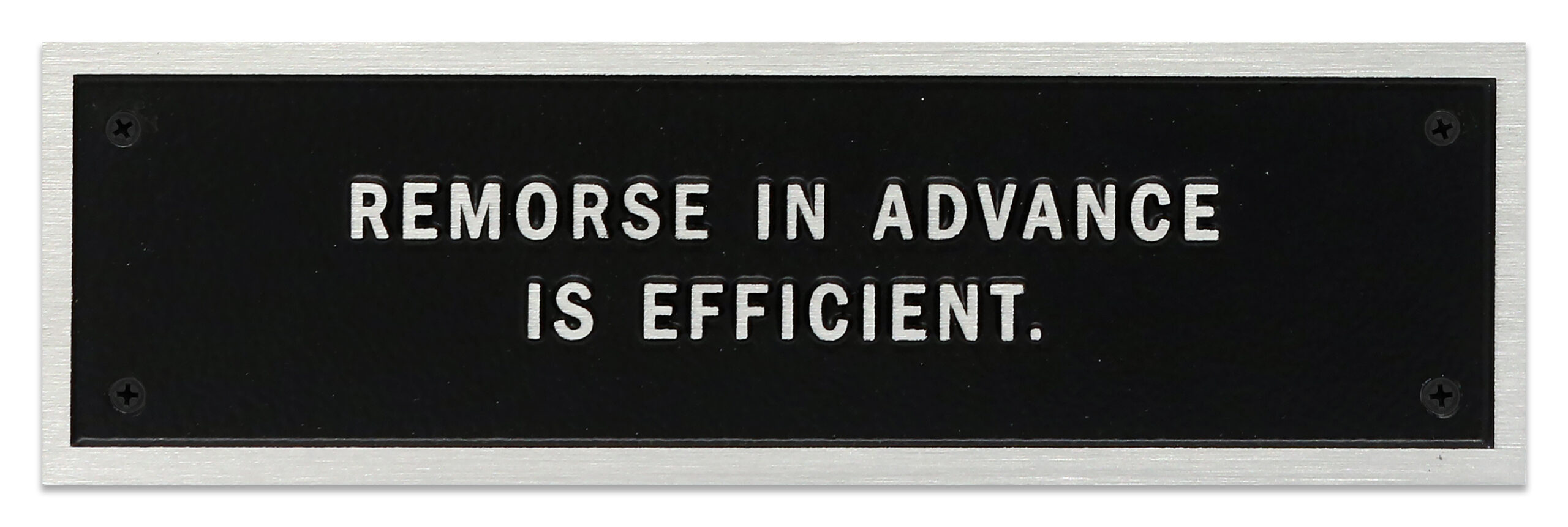 Survival: Remorse in advance is efficient by Jenny Holzer