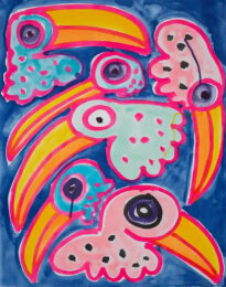 Toco Toucan Tocano by Katherine Bernhardt at Dovehouse Contemporary