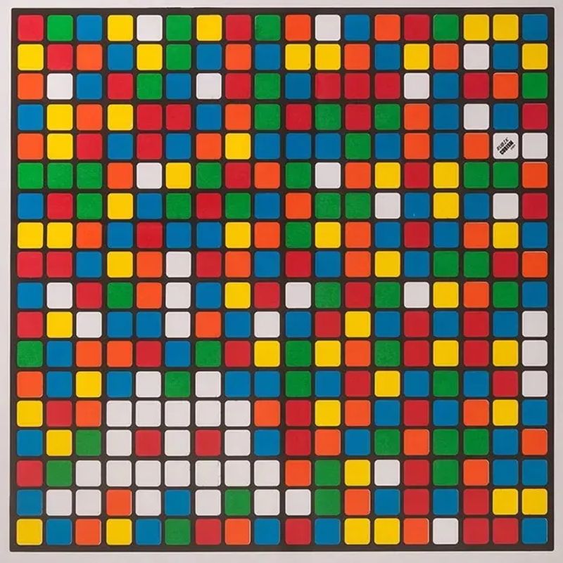 Rubik Albino by Invader