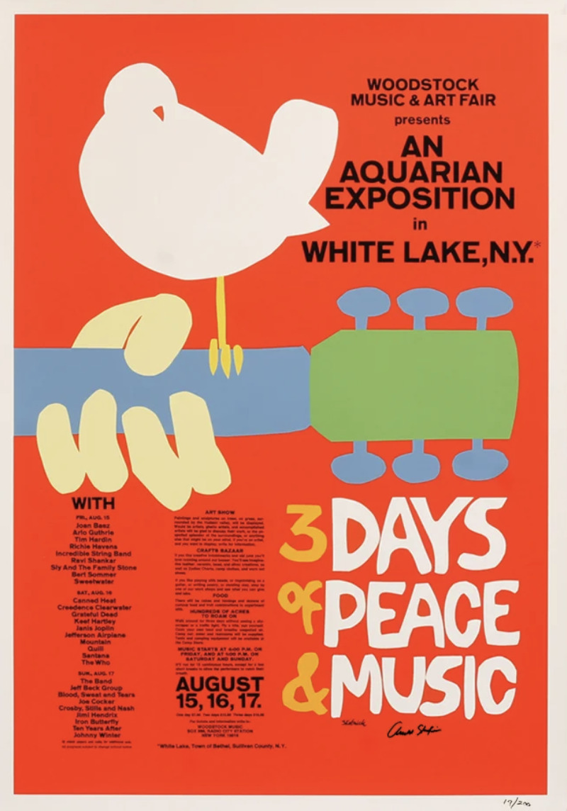 Woodstock Poster 1969 by Arnold Skolnick