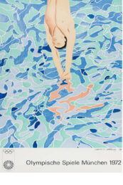 1972 Munich Olympics Poster – Olympische Spiele Munchen by David Hockney at Clifton Gallery