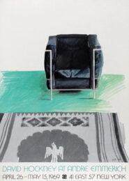 Corbusier Chair and Rug by David Hockney at Clifton Gallery