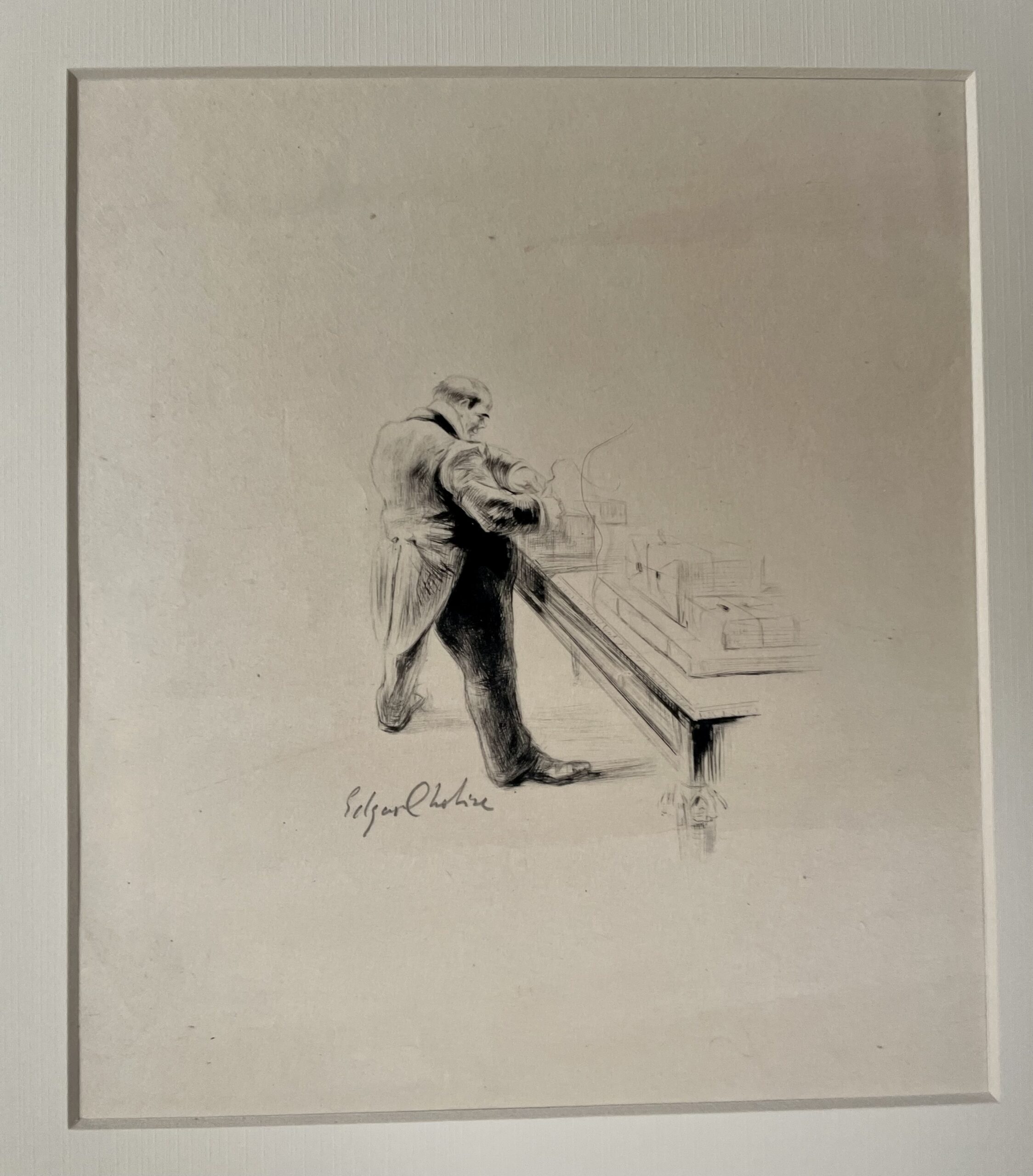Standing man by Edgar Chahine