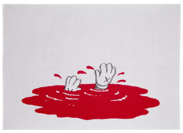 Large Red Cashmere Blanket by KAWS at Clifton Gallery