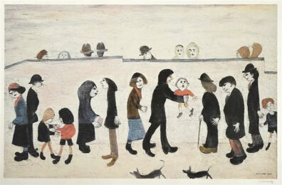 Man Holding Child by L. S. Lowry at Clifton Gallery