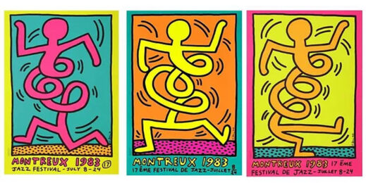 Montreux Jazz Festival – Set Of Three Screenprints by Keith Haring at Clifton Gallery