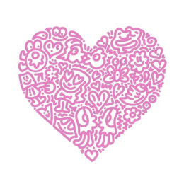 Pop Heart – Pink by Mr Doodle at Clifton Gallery