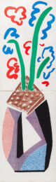 Red, Blue And Green Flowers by David Hockney at Clifton Gallery