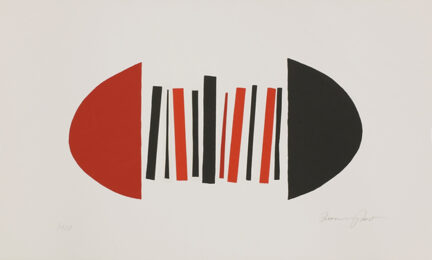 Red and Black Squeeze – Screenprint and Collage by Terry Frost at Clifton Gallery