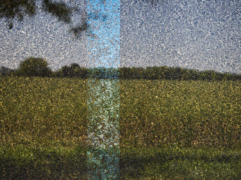 Tent-Camera Image: Field on Parking Lot, Auvers, France by Abelardo Morell at Krakow Witkin Gallery