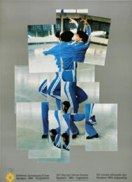 The Skater 1984 Sarajevo Winter Olympics Poster by David Hockney at Clifton Gallery