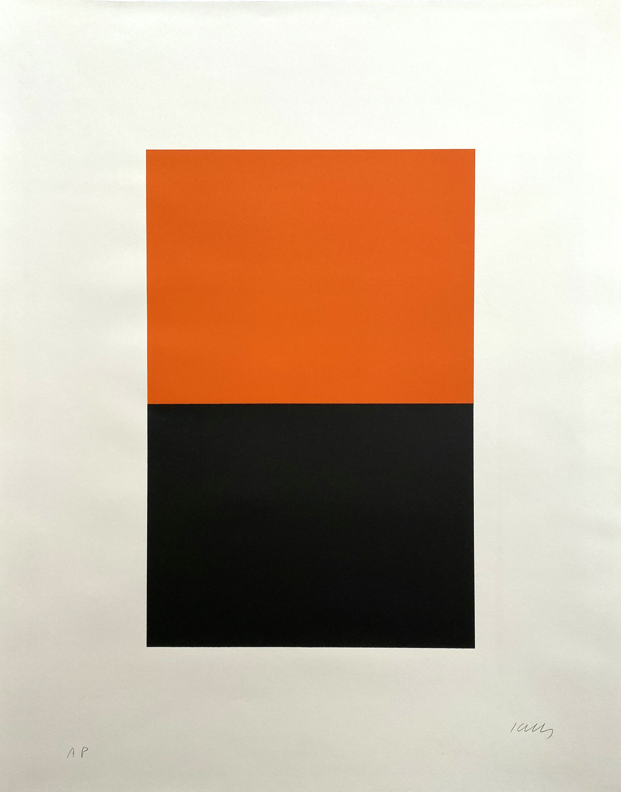 Untitled (Orange/Black) by Ellsworth Kelly
