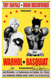 Warhol X Basquiat Boxing Anniversary Edition Poster by Andy Warhol at Clifton Gallery