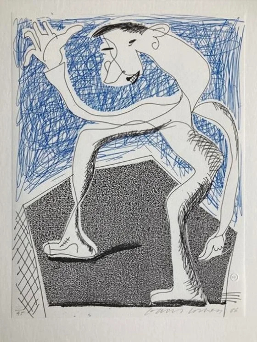 Waving by David Hockney
