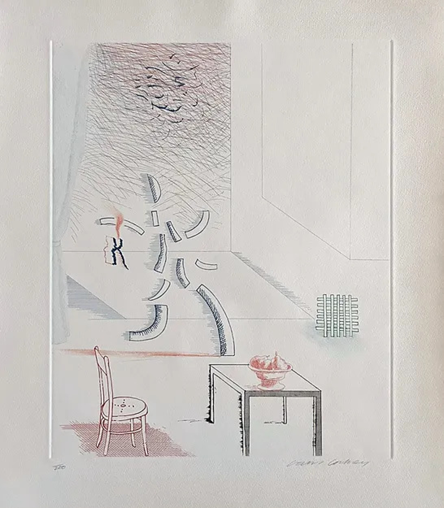 Tick It, Tock It, Turn It True from The Blue Guitar series by David Hockney