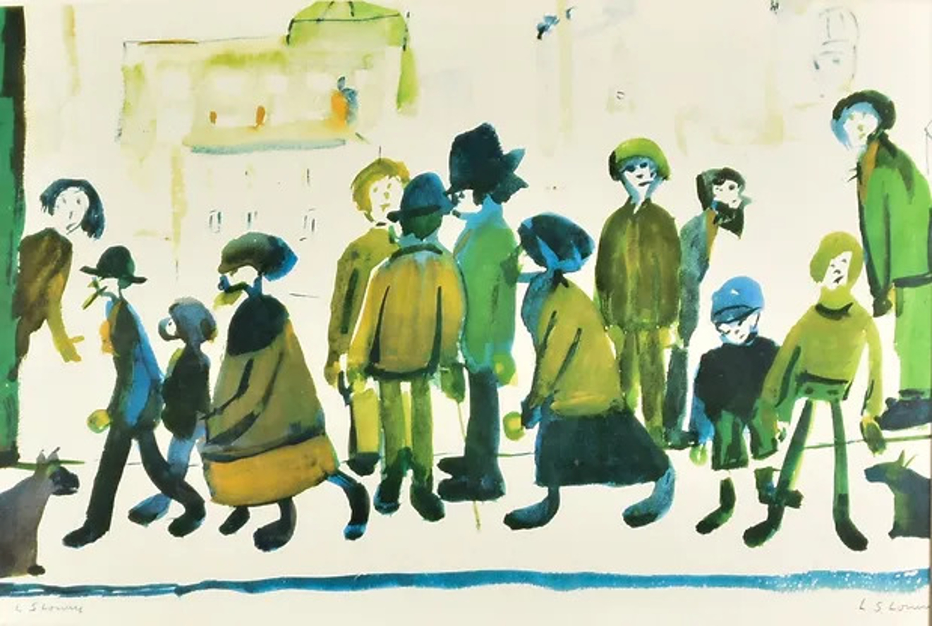 People Standing About by L. S. Lowry
