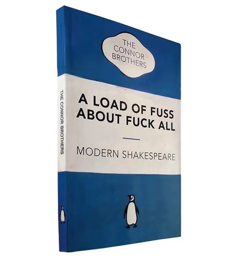 A Load of Fuss Hand Painted Wooden Book by The Connor Brothers