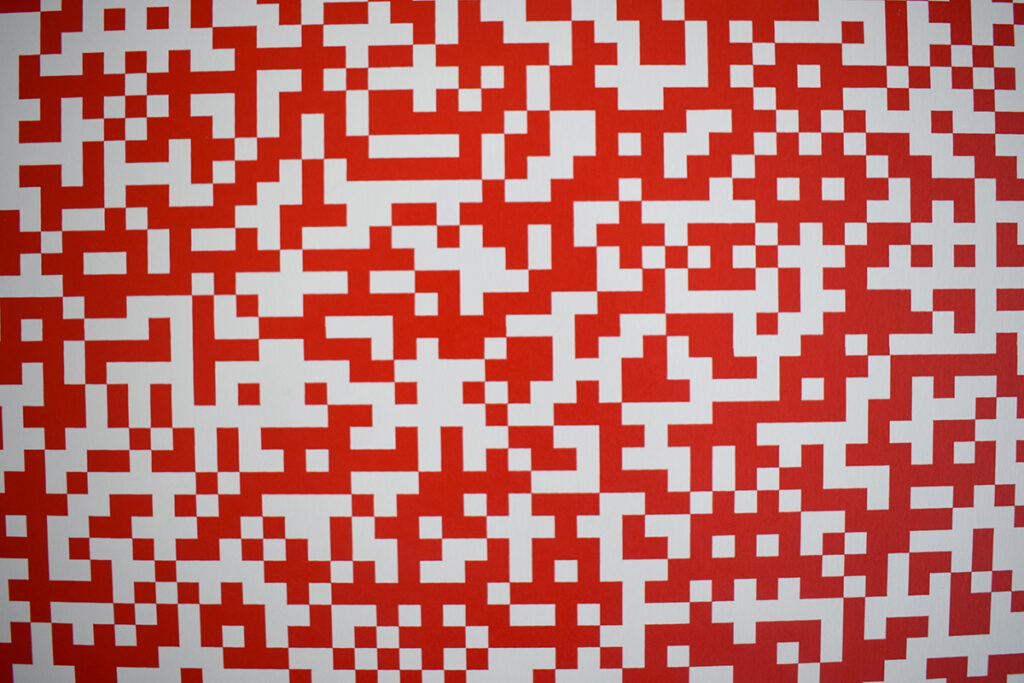 Binary Code (Red), Invader, Gilden's Art Gallery