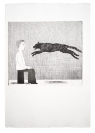 A Black Cat Leaping by David Hockney at Sims Reed Gallery (IFPDA)