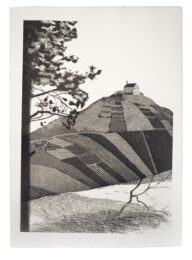 A wooded landscape by David Hockney at Sims Reed Gallery (IFPDA)