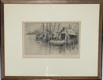 At the Dock by Berthe E. Jaques at Chicago Fine Prints