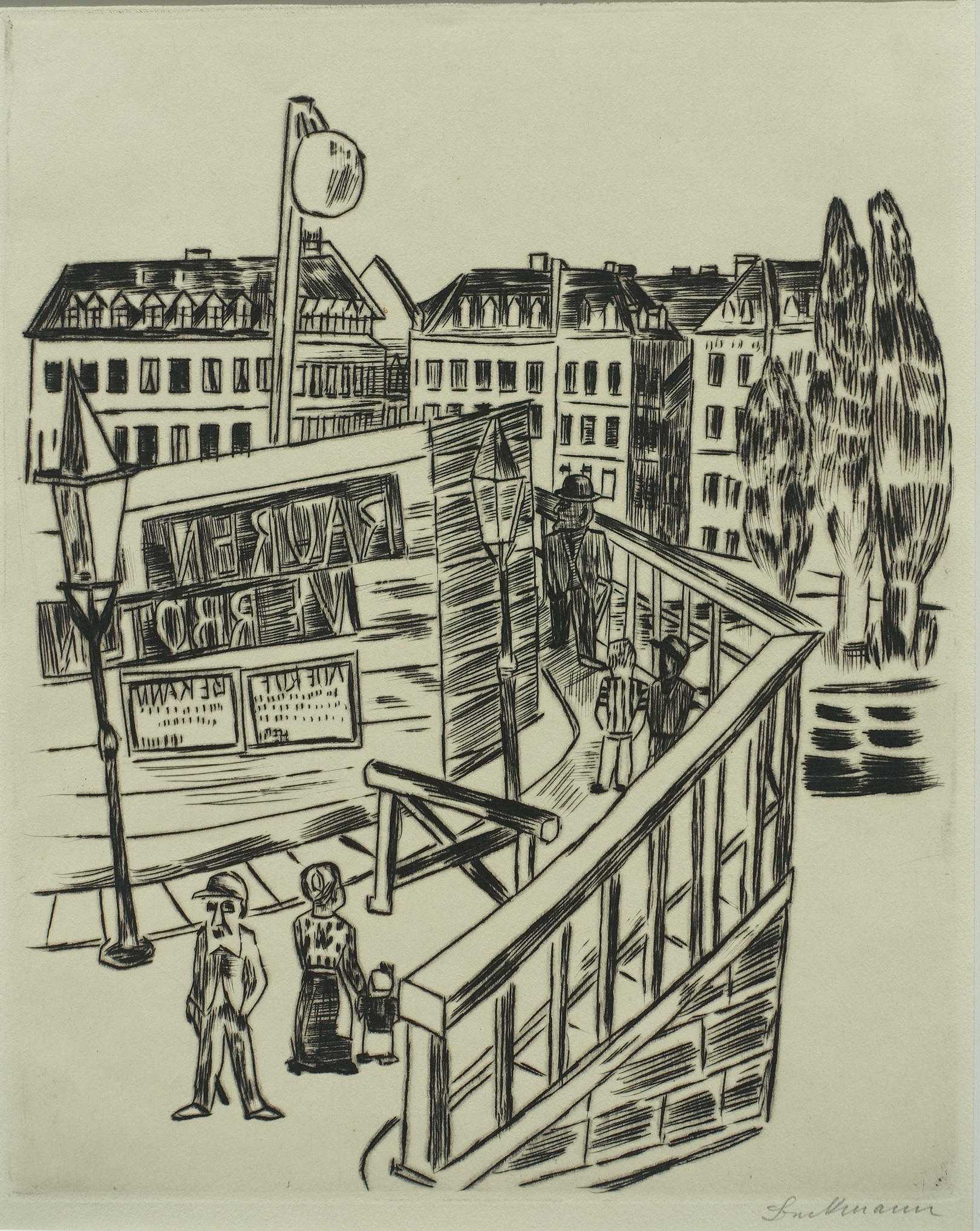 Holzbrücke (Wooden Bridge) by Max Beckmann