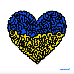 Doodle for Ukraine by Mr Doodle at Clifton Gallery
