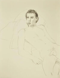 Gregory Reclining by David Hockney at Clifton Gallery