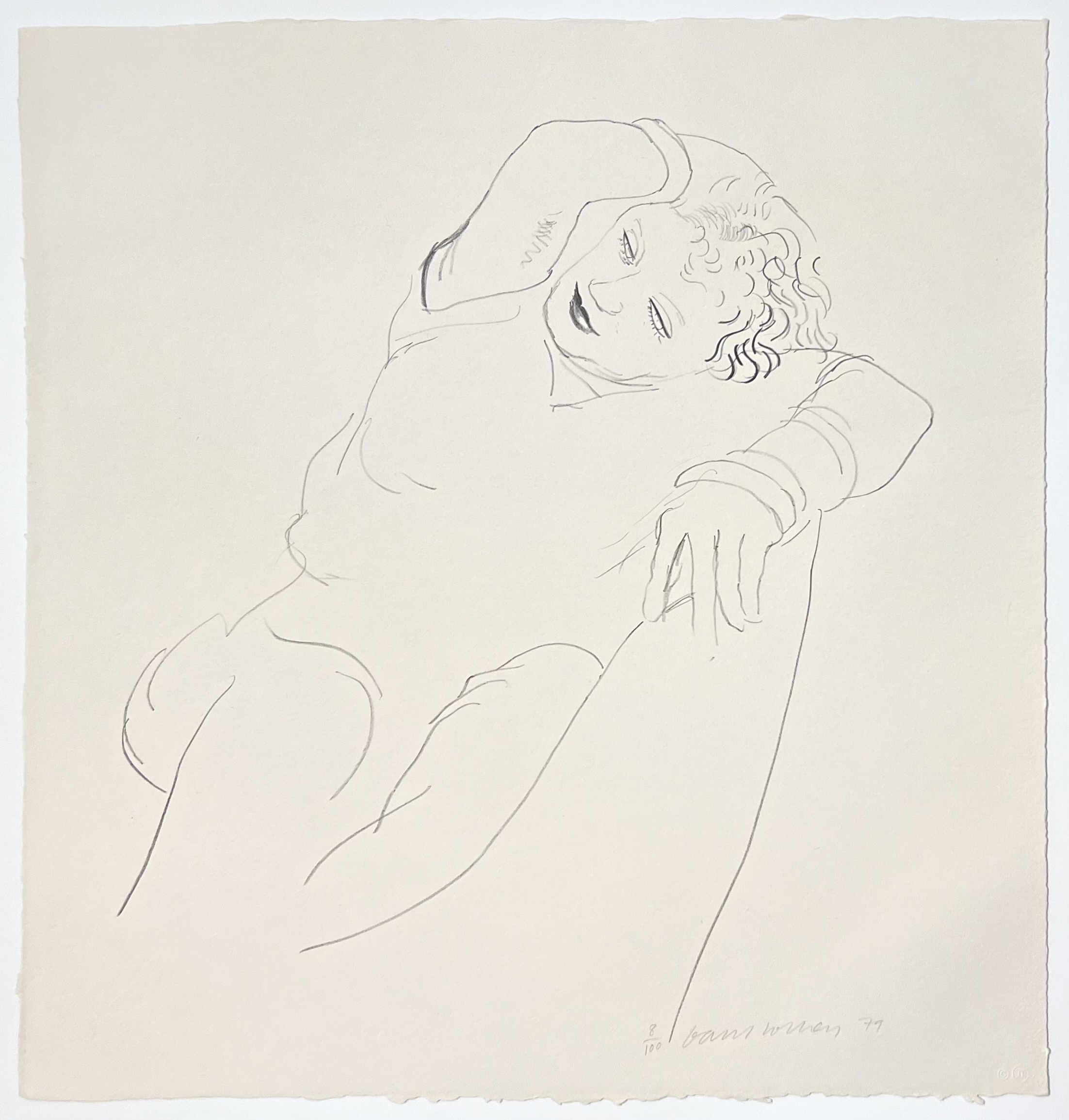Celia Reclining by David Hockney