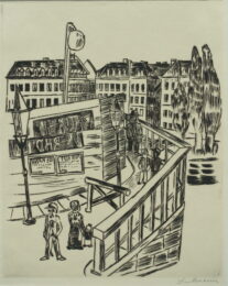Holzbrücke (Wooden Bridge) by Max Beckmann at Jan Johnson Old Master Modern Prints