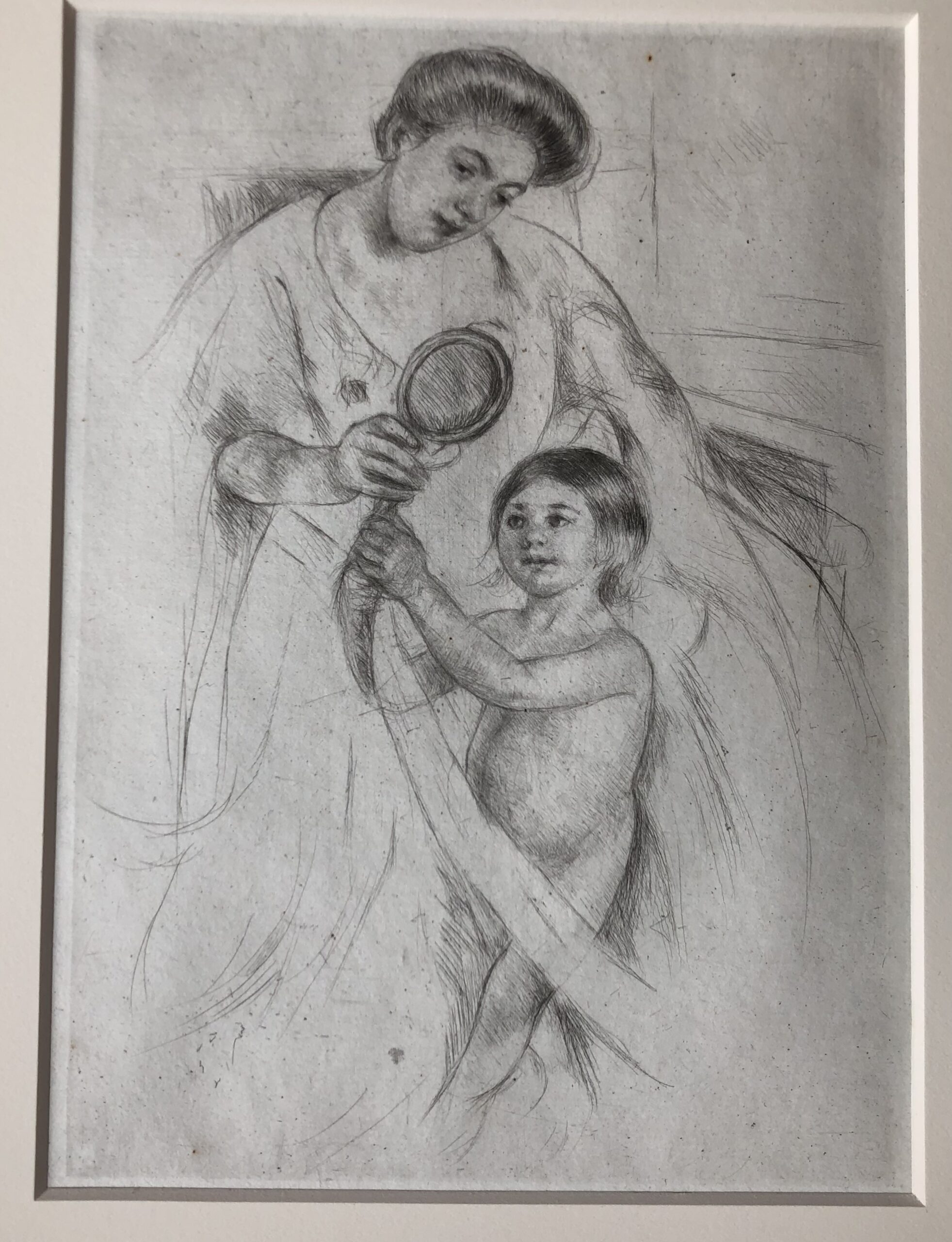 Looking Into The Hand Mirror (#3) by Mary Cassatt