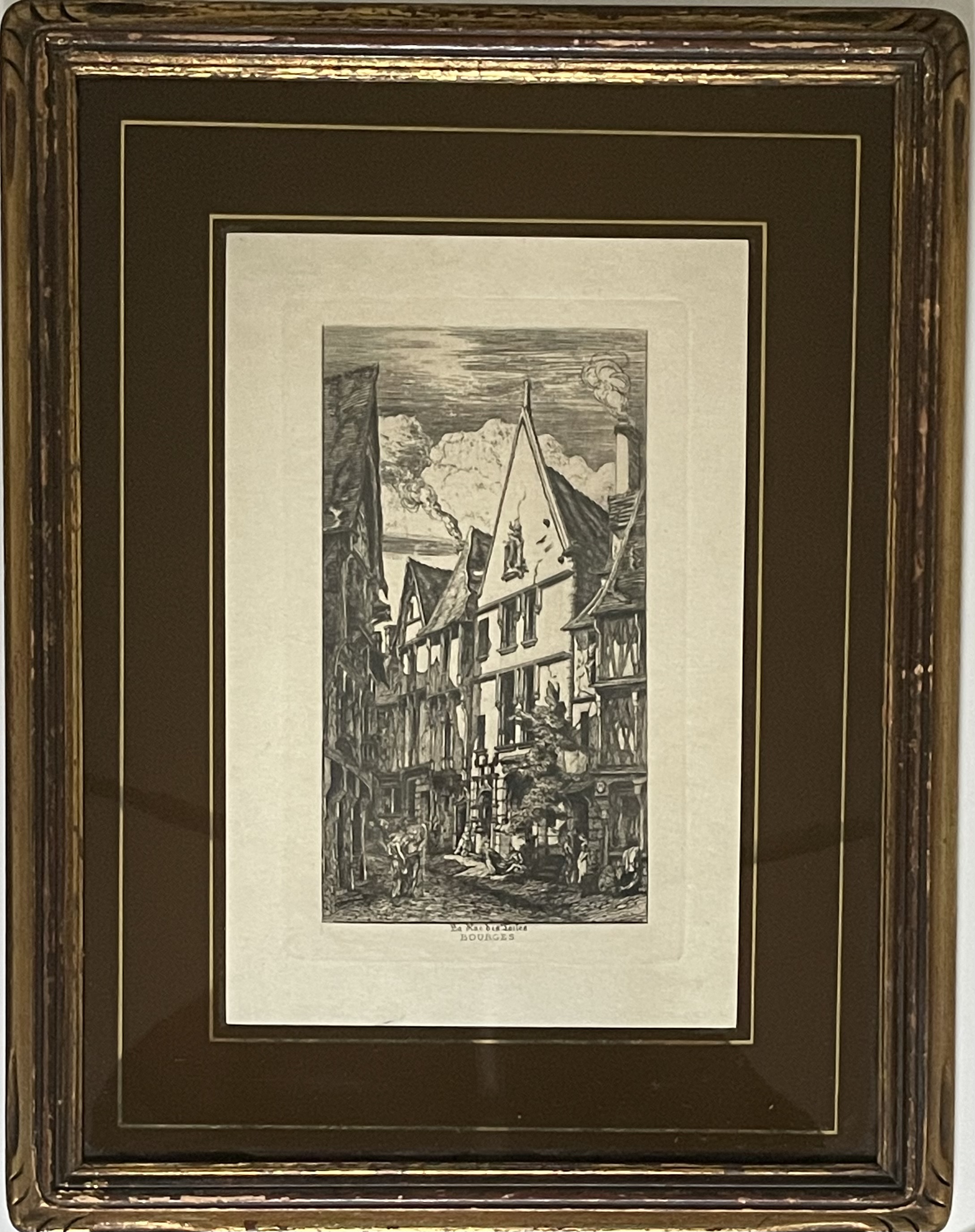 Les Rue des Toiles, A Bourges by Charles Meryon