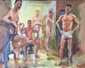 Locker Room Showers by McWillie Chambers at William Chambers Art