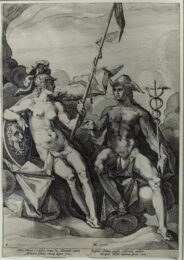 Mercury and Pallas Athena by Jacob Matham at Jan Johnson Old Master Modern Prints