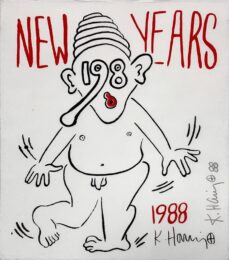 New Year’s Invitation ’88 (Nude) by Keith Haring at Hamilton-Selway Fine Art