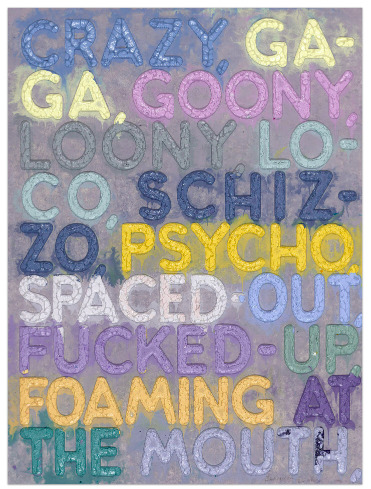 Crazy, Mel Bochner, Krakow Witkin Gallery