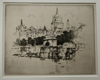 St Paul’s over Temple Stairs by Joseph Pennell at Chicago Fine Prints