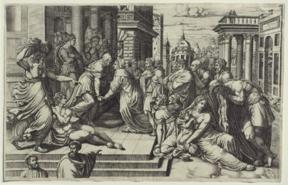 The Visitation by Giorgio Ghisi at Jan Johnson Old Master Modern Prints