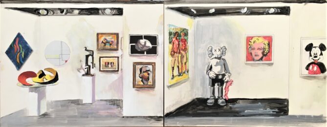 Two Art Fair Booths by McWillie Chambers at William Chambers Art