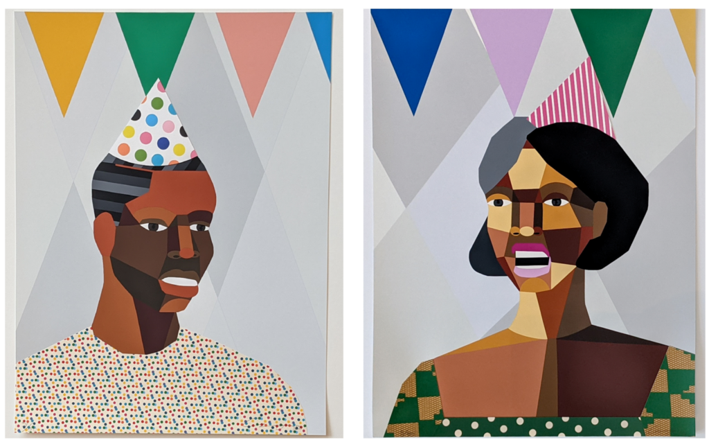 Party Guest 1 and 2, Derrick Adams, Jim Kempner Fine Art