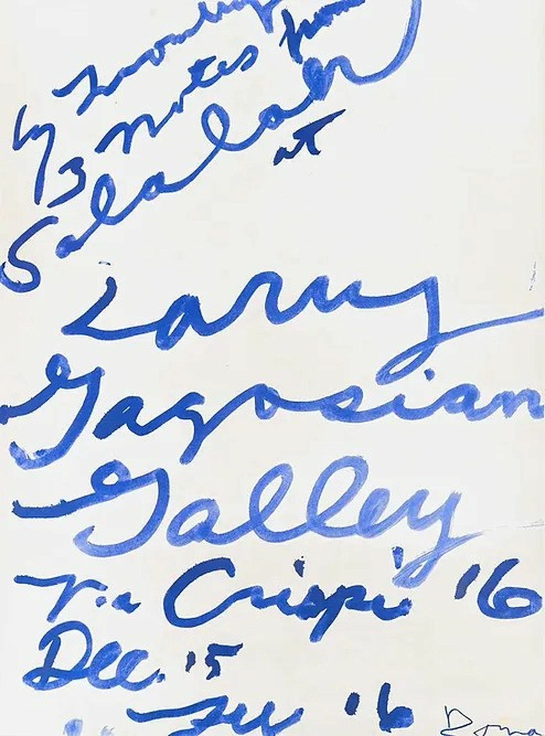 Three Notes from Salalah by Cy Twombly