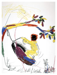 Boy on Tire by Glenn Ligon at Lincoln Center Editions