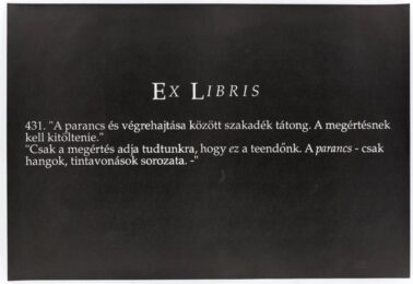 Ex Libris (401, 431, 432) by Joseph Kosuth at Dovehouse Contemporary