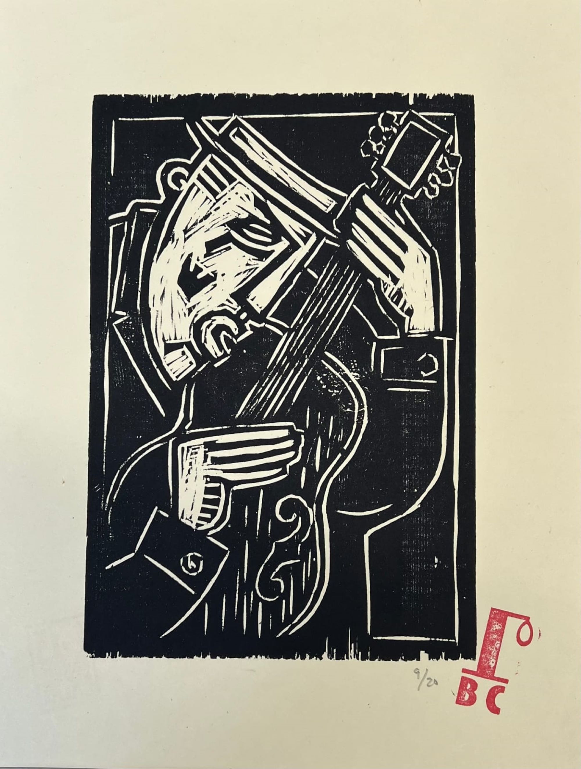 Man With Guitar by Billy Childish