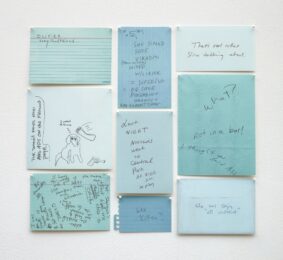 Nine Blue Conversations by Joseph Grigely at Krakow Witkin Gallery