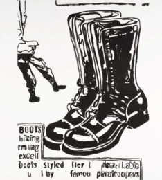 Paratrooper Boots (positive) by Andy Warhol at Revolver Gallery